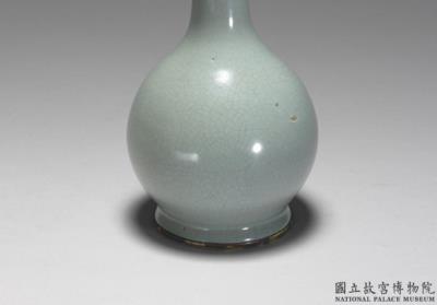 图片[3]-Gall-bladder-shaped vase with bluish-blue glaze, Ru ware, Northern Song dynasty, Late 11th- early 12th century-China Archive